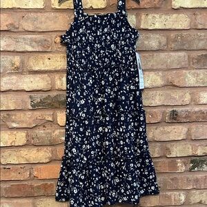 Rare Editions Navy Floral Casual Dress